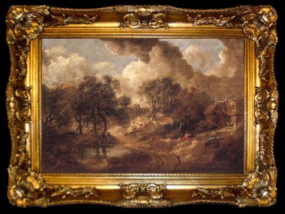 framed  Thomas Gainsborough Suffolk landscape, ta009-2